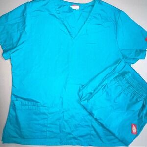Dickies Scrub Set Teal Size M